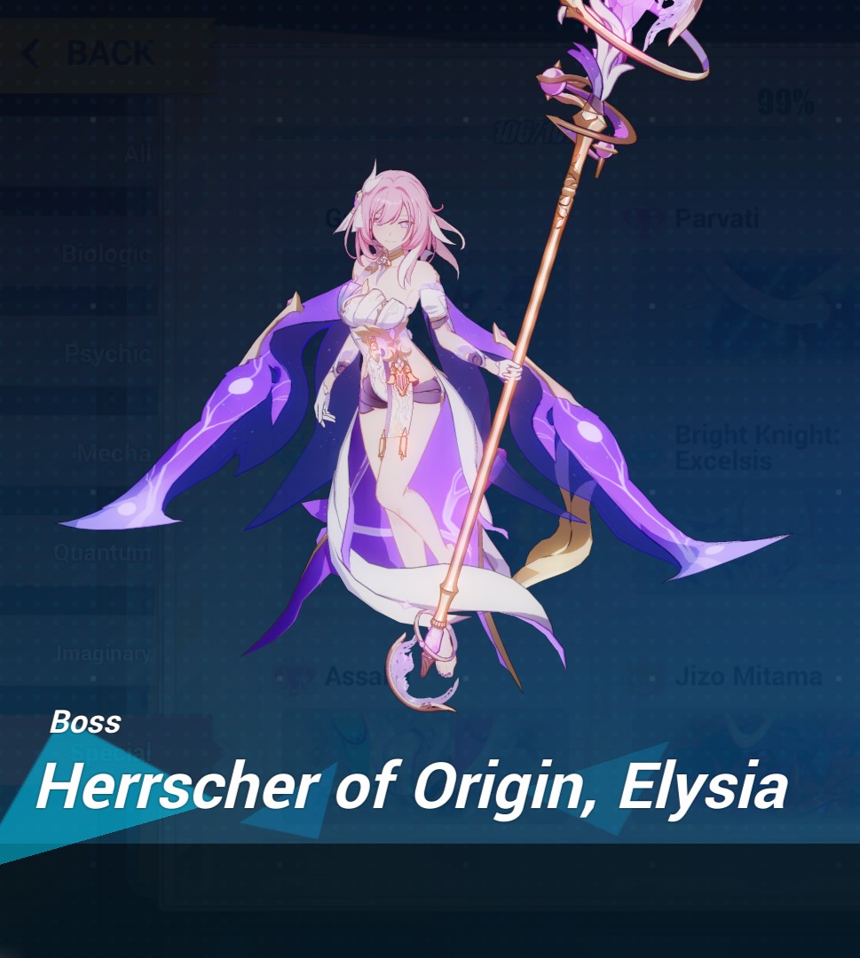 Herrscher of Origin, Elysia Official Honkai Impact 3 Wiki