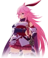 Figure of Yae Sakura's Gyakushinn Miko battlesuit.