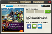 Friend Code Add Screen