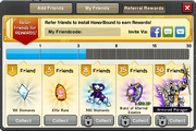 Friend Code Referral Screen