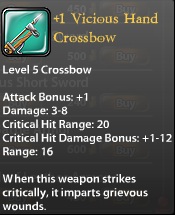 vicious hand crossbow 5e