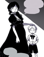 A younger Damien with his mother.