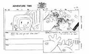 B.B. en el Storyboard del episodio BMO En Blanco y Negro