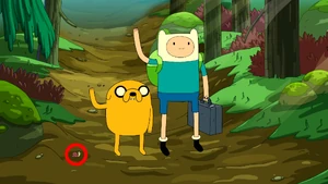 El caracol, en la izquierda inferior de jake.