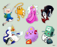 Stickers adventure time by oneoftwo-d54m271