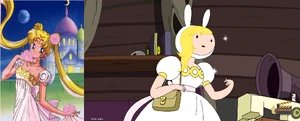 Fionna con el vestido de la Princesa Serenity de Sailor Moon