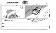 B.B. en el Storyboard del episodio BMO En Blanco y Negro