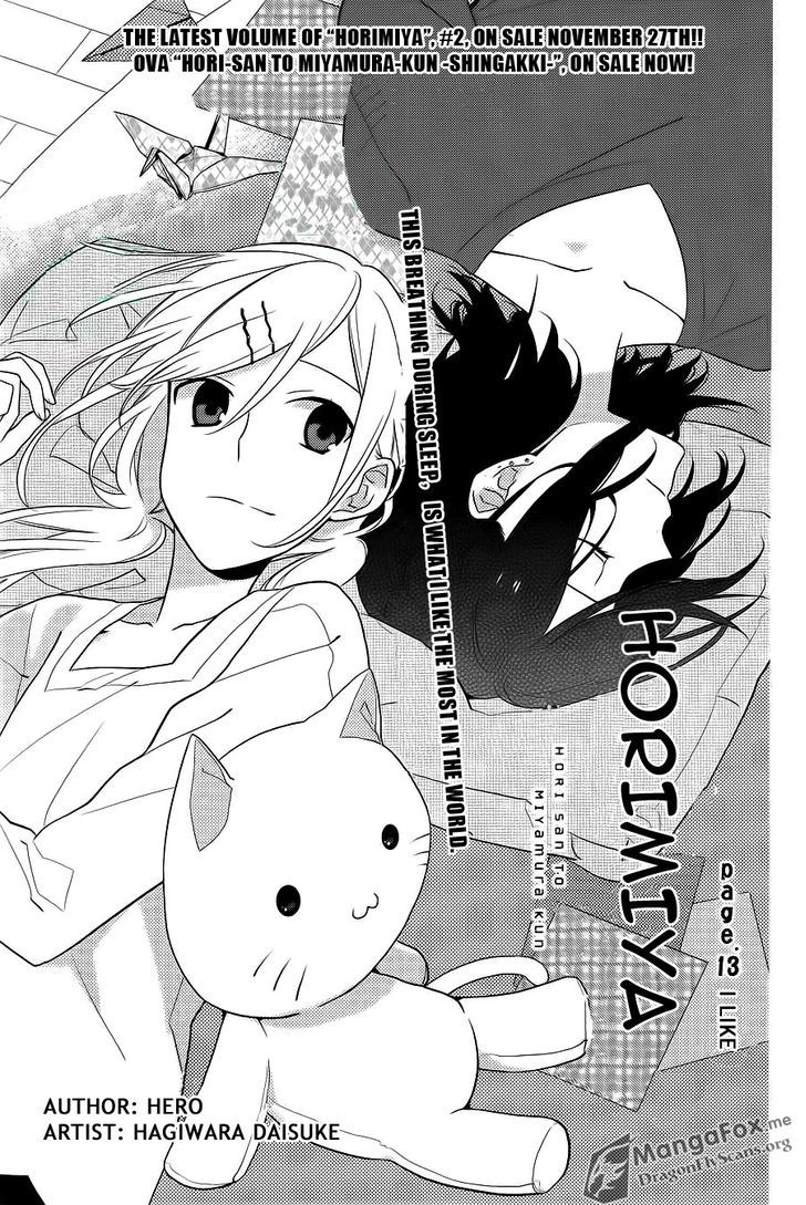 Horimiya Cap 13, Wiki