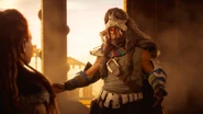 Kikuk talking to Aloy.