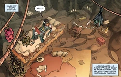 Talanah in Amadis' cave.
