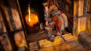 Dervahl's Champion firing at Aloy.