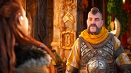 Erend talking to Aloy.