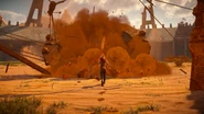 Aloy running to get her gear.