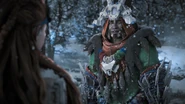 Aratak talking to Aloy.