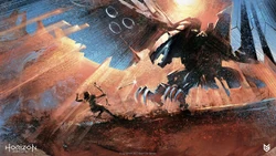 Ilya-golitsyn-ltded-dustjacket-resize.jpg (1,03 МБ) Рисунок Ильи Голицына, используемый в качестве обложки для лимитированного издания Мир игры Horizon Zero Dawn