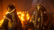 Teersa and Jezza talking about Aloy's accomplishments.[4]