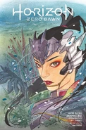 HZDIssue1CoverNYCC.jpg (1.38 MB) Talanah on an exclusive cover of Horizon Zero Dawn: The Sunhawk #1 by Peach Momoko.