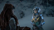 Ourea talking to Aloy.