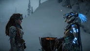 Ourea talking to Aloy.