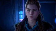 Aloy watching The Bad News.