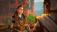 Aloy talking to Avad.