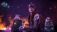 Aloy opening the door.