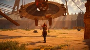 Aloy running to get her gear.