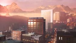 Os Antigos cidade de Colorado Springs vista do .