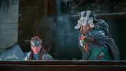 Aloy and Aratak overlooking the machines.