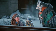 Aloy, Ourea and Aratak devising a plan.