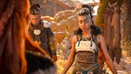 Marea talking to Aloy.