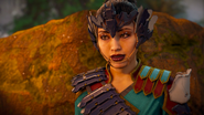 Talanah talking to Aloy.