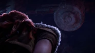 Aloy and Sylens realising that Aloy won't be alone for long.