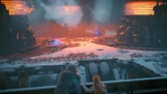Aratak and Aloy overlooking the machines.
