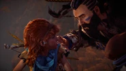 Rost telling Aloy that there's nothing they can do.
