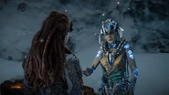 Ourea talking to Aloy.