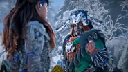 Aratak stating how his blood is in Aloy's teeth.