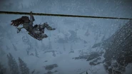 Aloy making her way down into the valley.
