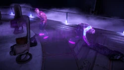 Ronson (left) and an unidentified Alpha being asphyxiated.