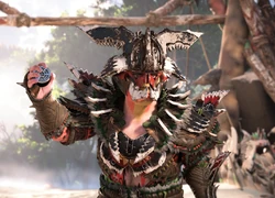 One of  holding a machine lure