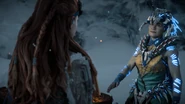 Ourea talking to Aloy.