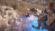 Arana's Spear lodged in the Scrapper.