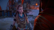 Aloy talking to Irid.