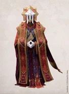 Concept art of a Sun-Priest by Karakter Design Studio.