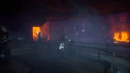 Aloy activating a hologram.