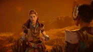 Hunters' Blind (HZDR; 47).png (1.46 MB) Aloy asking if Talanah was watching the whole time.