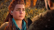 (I understand) Aloy being thankful for the necklace.