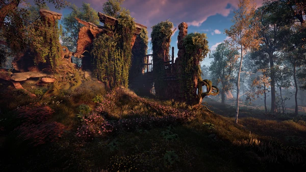 Один из металлических цветков близ здания