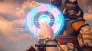 Aloy exploring the Focus's interface.