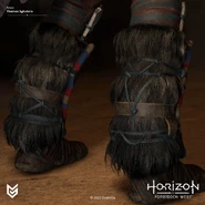 Closeup artwork of the Nora Legacy's boots from behind by Thomas Sykutera.[1]